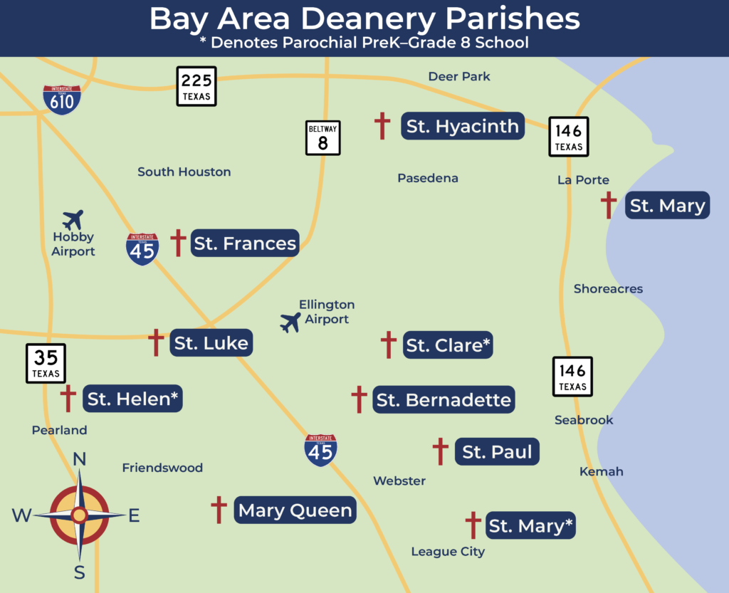 Bay Area Deanery map